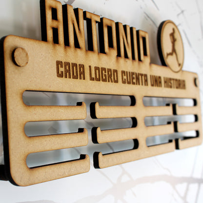 Medallero Madera Personalizado con Nombre