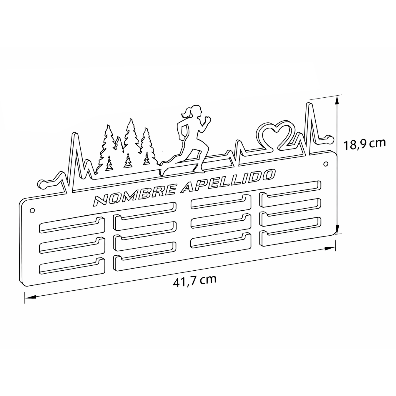 Medallero para Medallas de Running – Personalizado en Madera