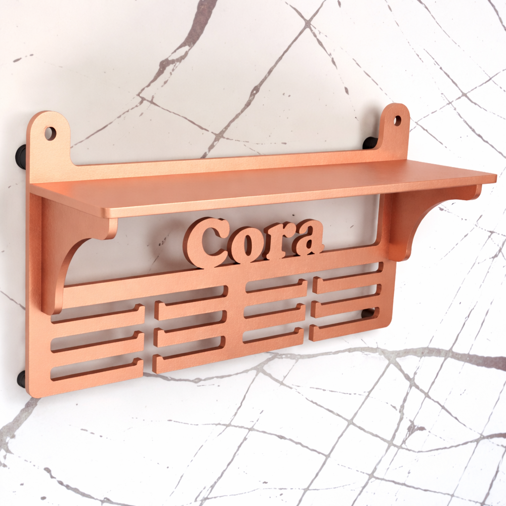 Medallero personalizado con nombre y estante para copas - imagen 7 - medallero deportivo personalizado