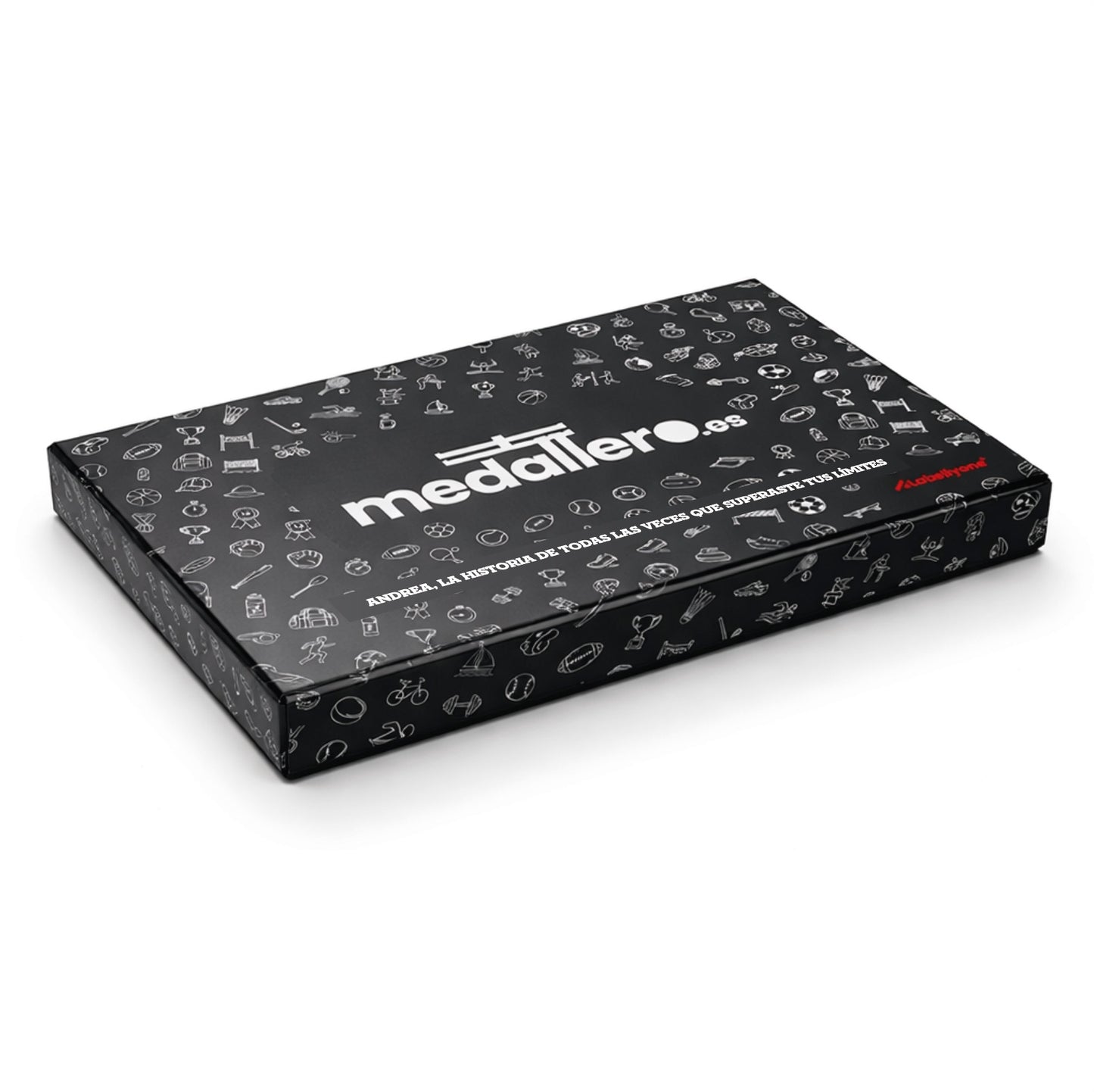 Caja fabricada con Frase preferida+Nombre - imagen 3 - medallero deportivo personalizado