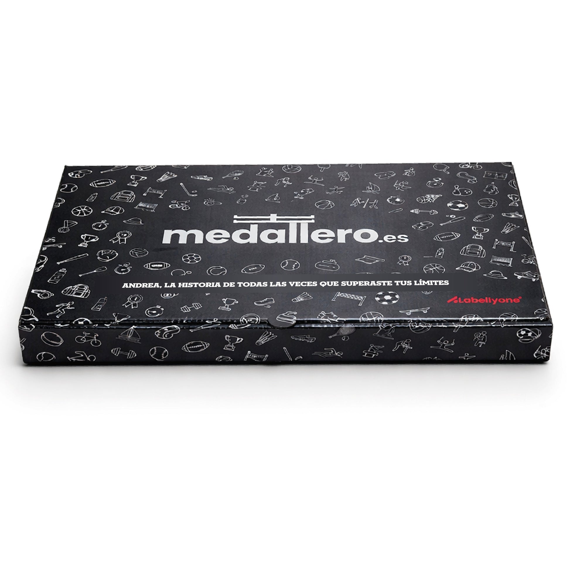Caja fabricada con Frase preferida+Nombre - imagen 4 - medallero deportivo personalizado