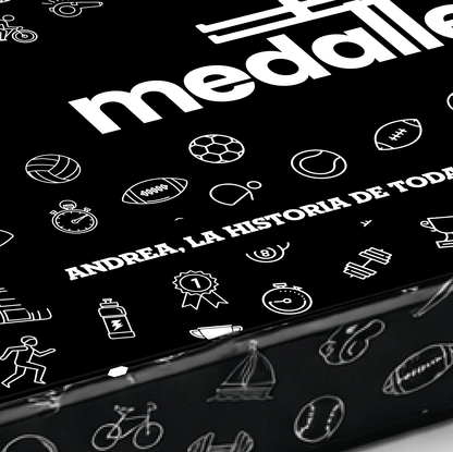 Caja fabricada con Frase preferida+Nombre - imagen 2 - medallero deportivo personalizado