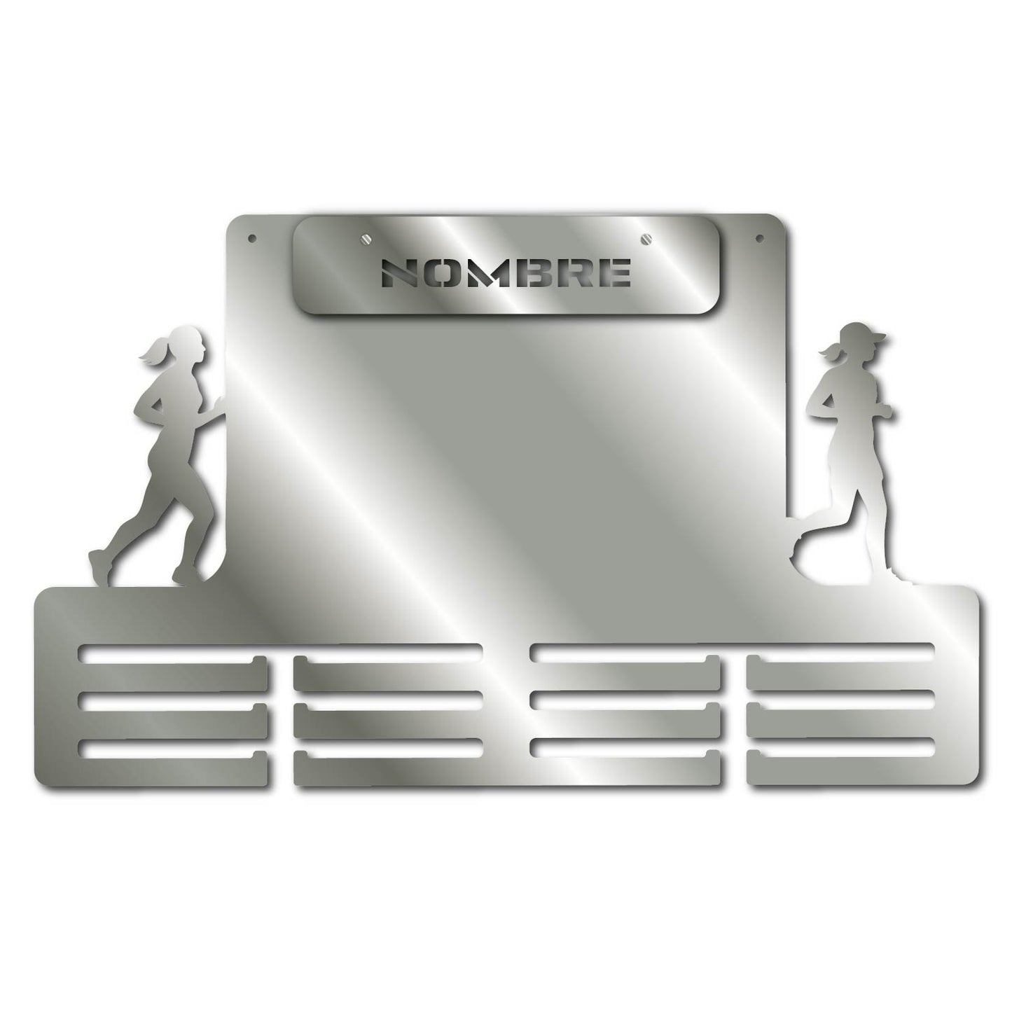 Medallero para Medallas de Running – Personalizado en Madera con pinza de diseño para colocar dorsales