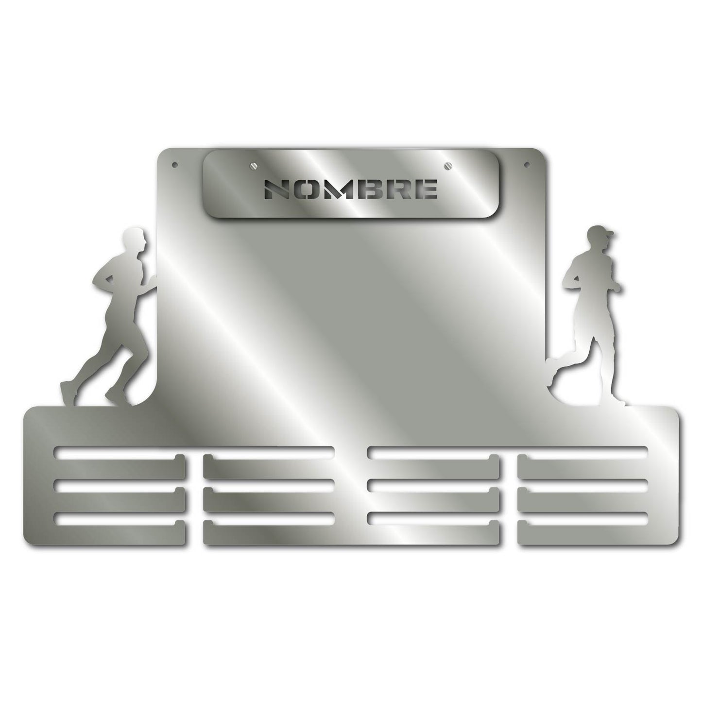 Medallero para Medallas de Running – Personalizado en Madera con pinza de diseño para colocar dorsales
