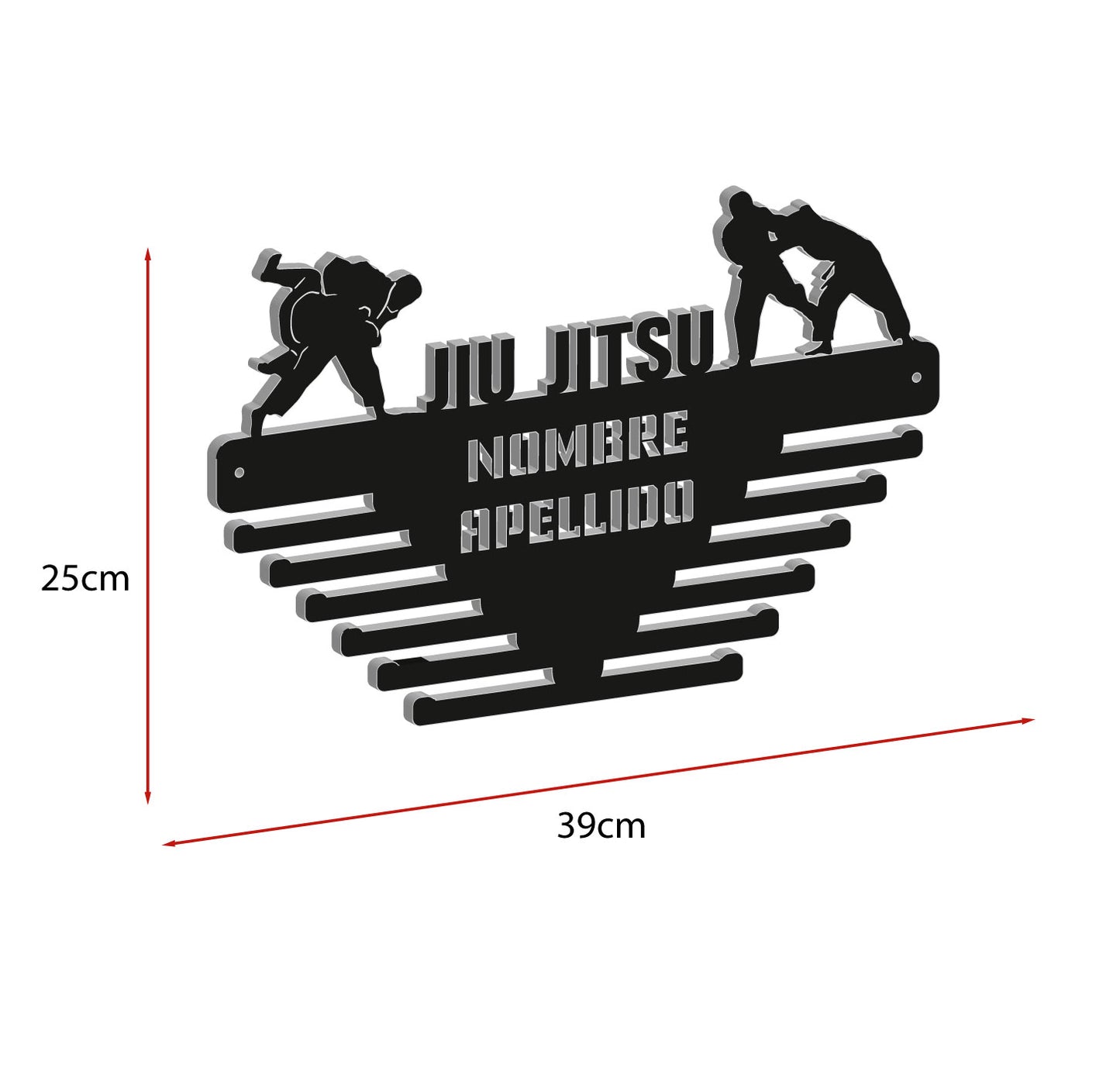 Medallero Jiu Jitsu Personalizado con Nombre
