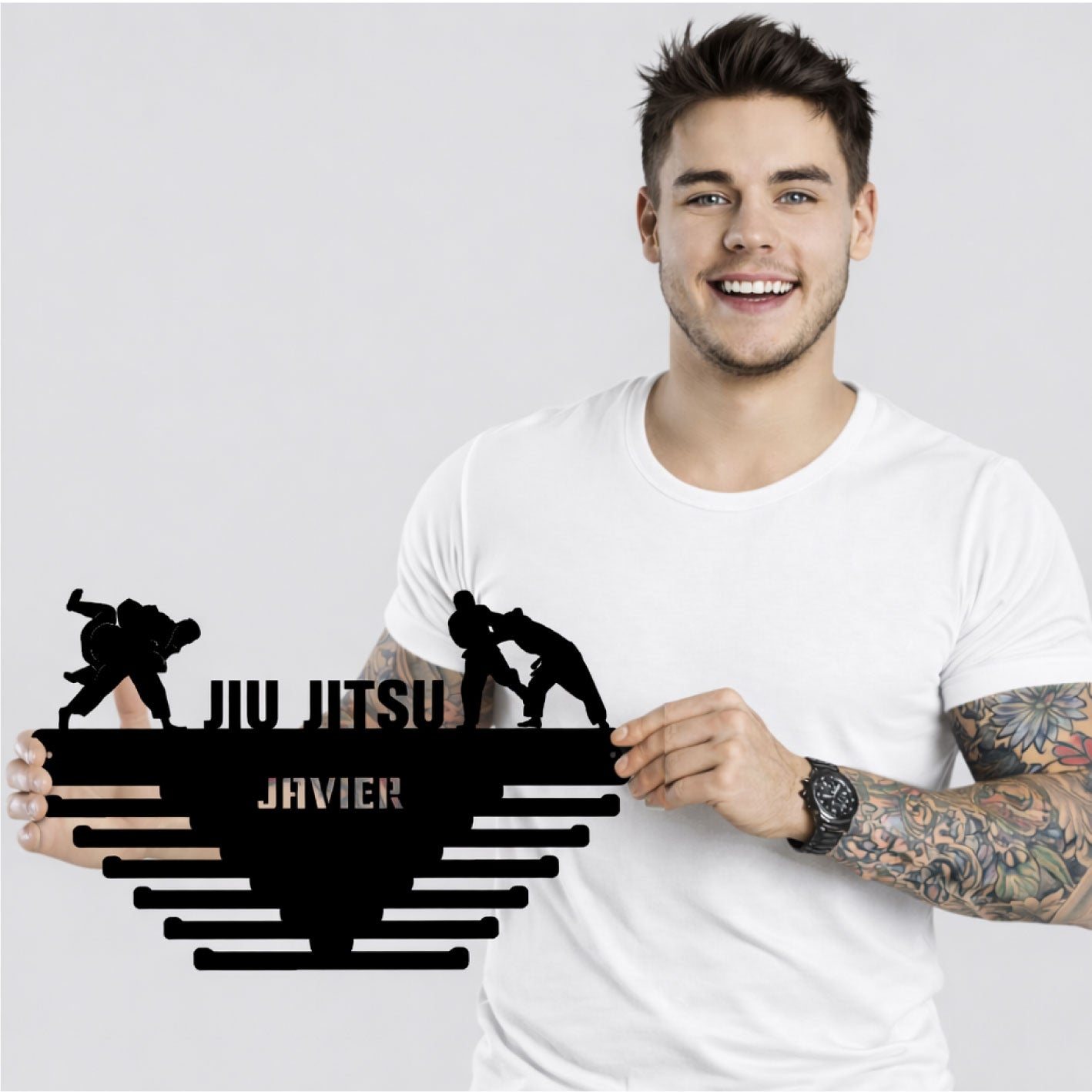 Medallero Jiu Jitsu Personalizado con Nombre
