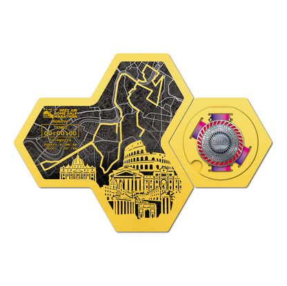 Medallero Hexagonal Media Marathon Roma Personalizado