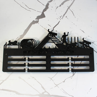 Medallero Agility – Ideal para Competencias Caninas colgador de medallas personalizado con nombre