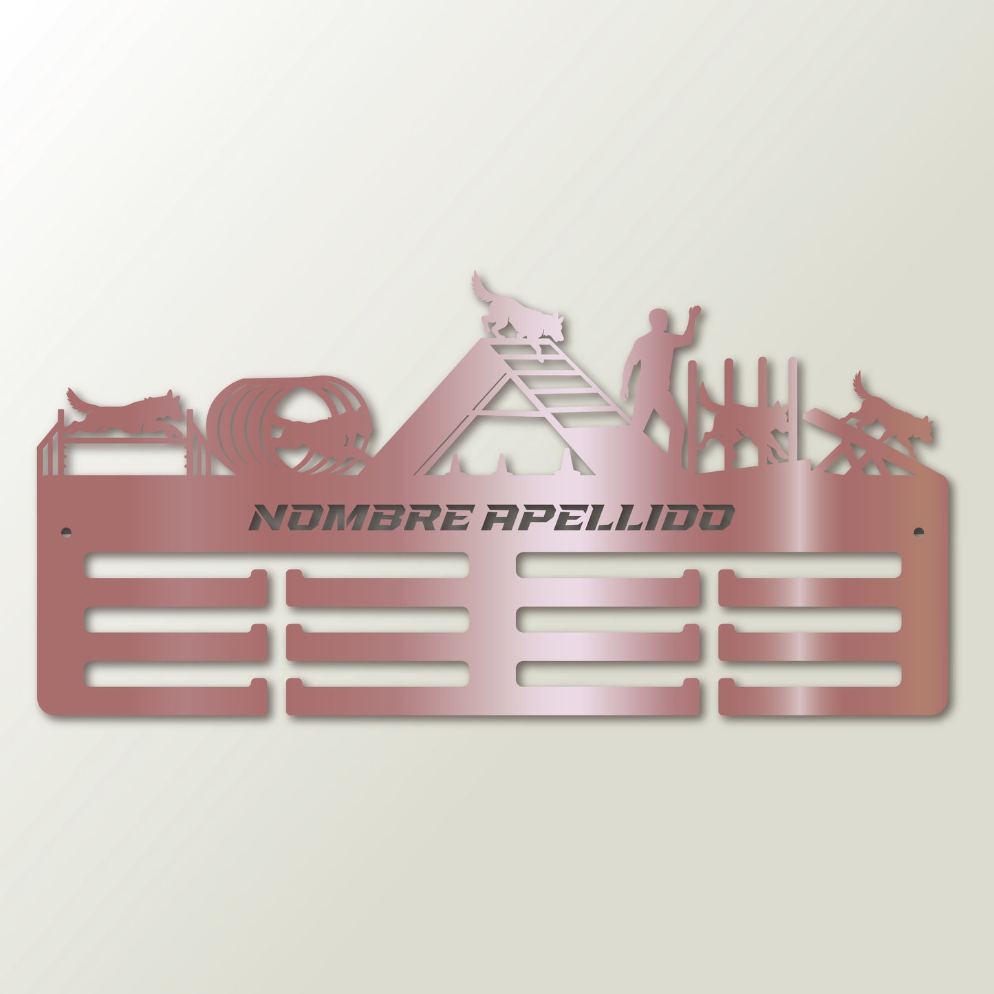 Medallero Agility – Ideal para Competencias Caninas colgador de medallas personalizado con nombre