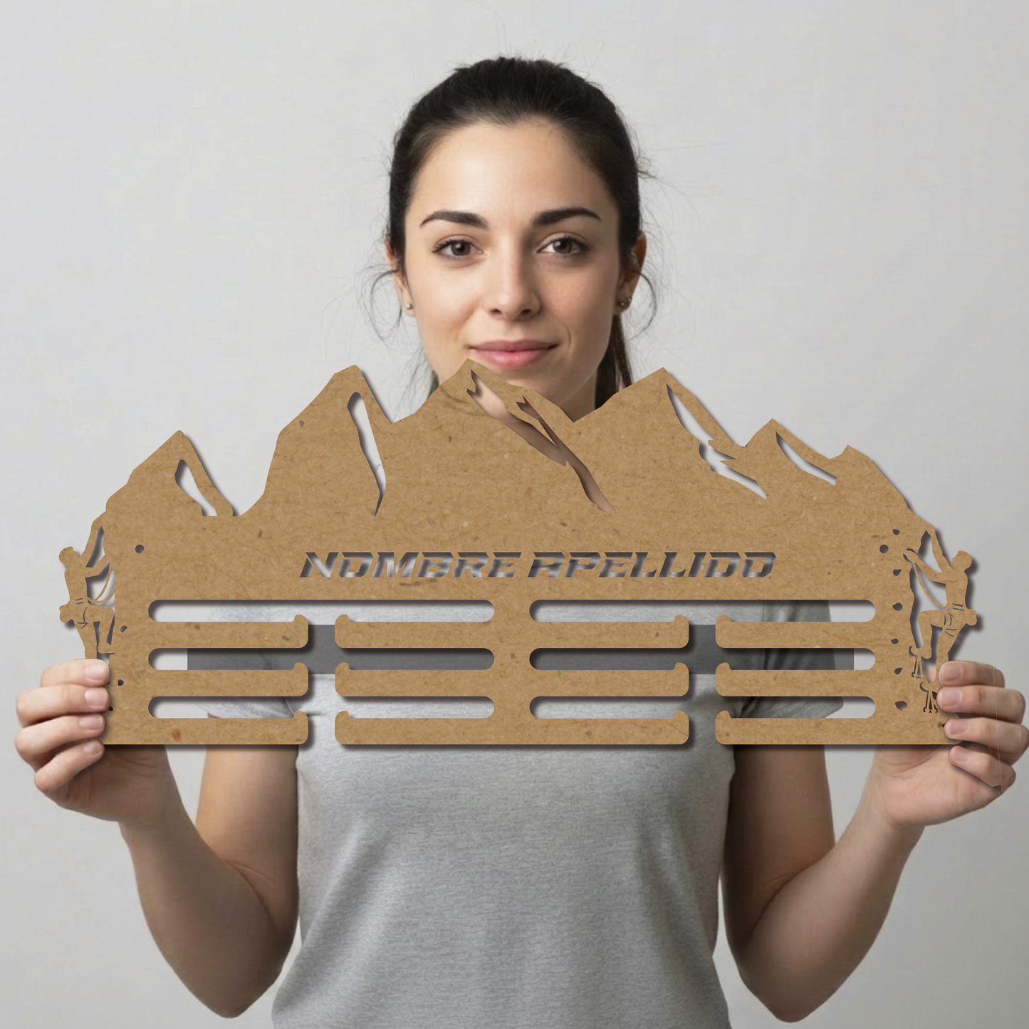 Medallero Escaladacolgador de medallas personalizado con nombre