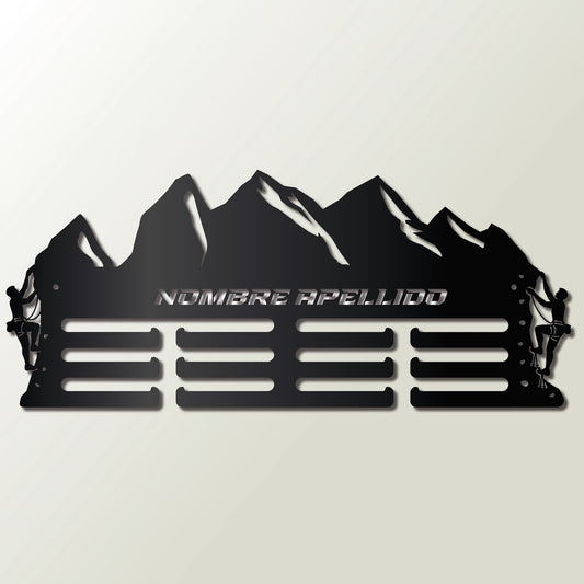 Medallero Escaladacolgador de medallas personalizado con nombre