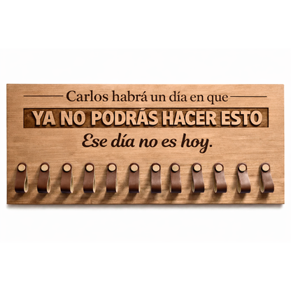 Medallero Running Personalizado con Nombre, Modelo Hoy no