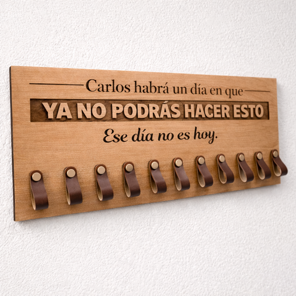 Medallero Running Personalizado con Nombre, Modelo Hoy no