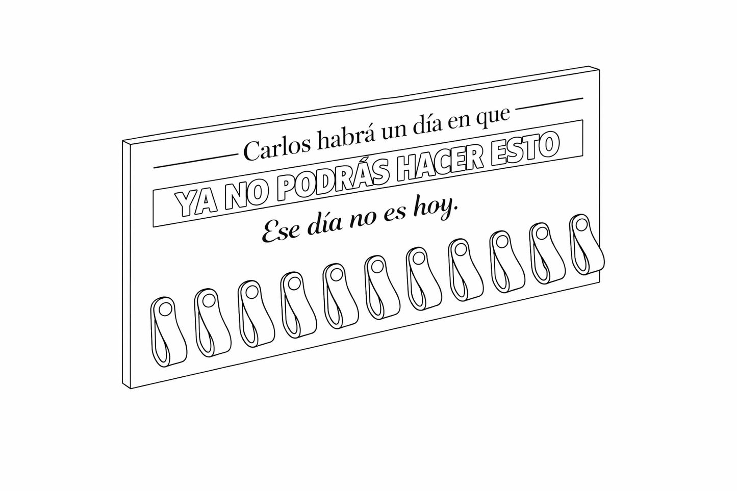 Medallero Running Personalizado con Nombre, Modelo Hoy no