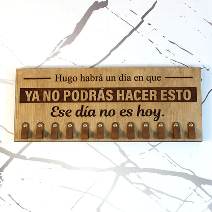 Medallero Running Personalizado con Nombre, Modelo Hoy no