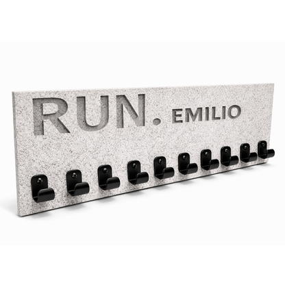 Medallero Running Personalizado con Nombre, Modelo Run Stone