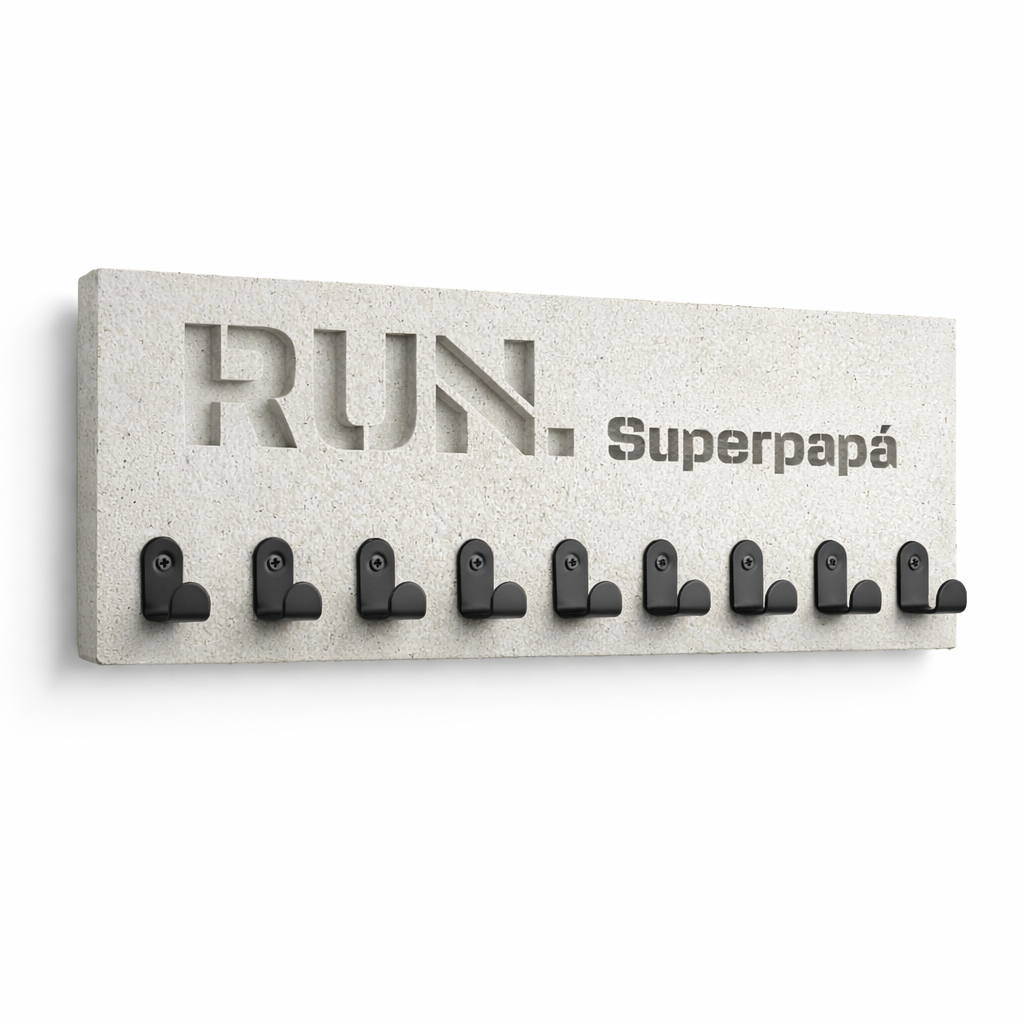 Medallero Running Personalizado con Nombre, Modelo Run Stone