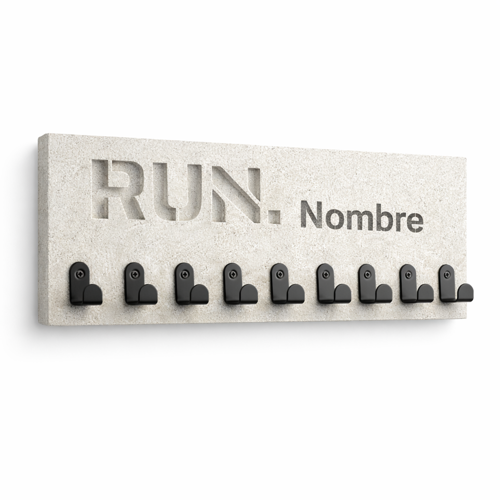 Medallero Running Personalizado con Nombre, Modelo Run Stone
