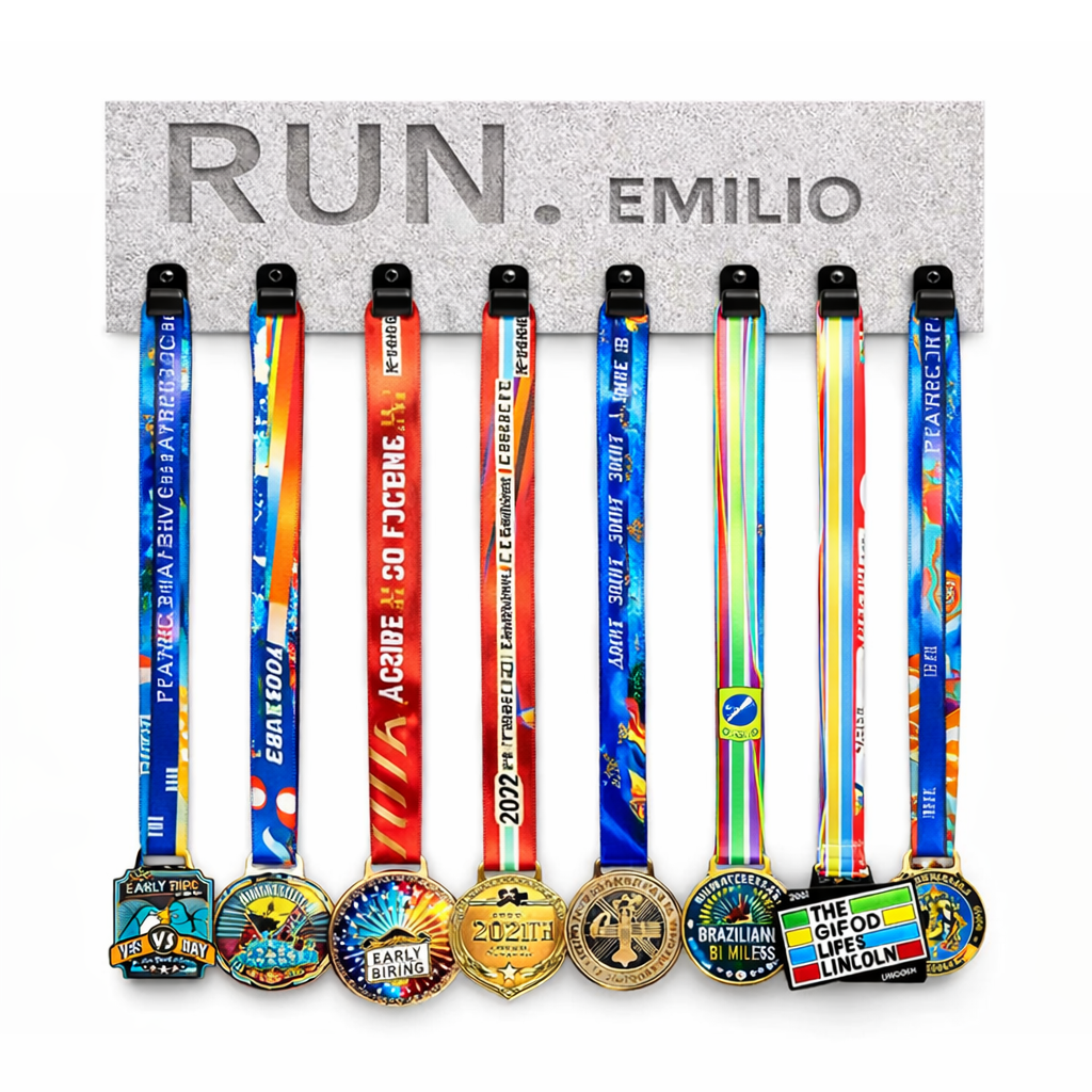 Medallero Running Personalizado con Nombre, Modelo Run Stone
