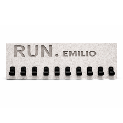 Medallero Running Personalizado con Nombre, Modelo Run Stone