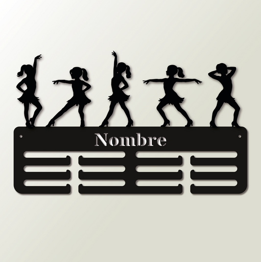 Medallero personalizado Baile Single Latino para colgar medallas