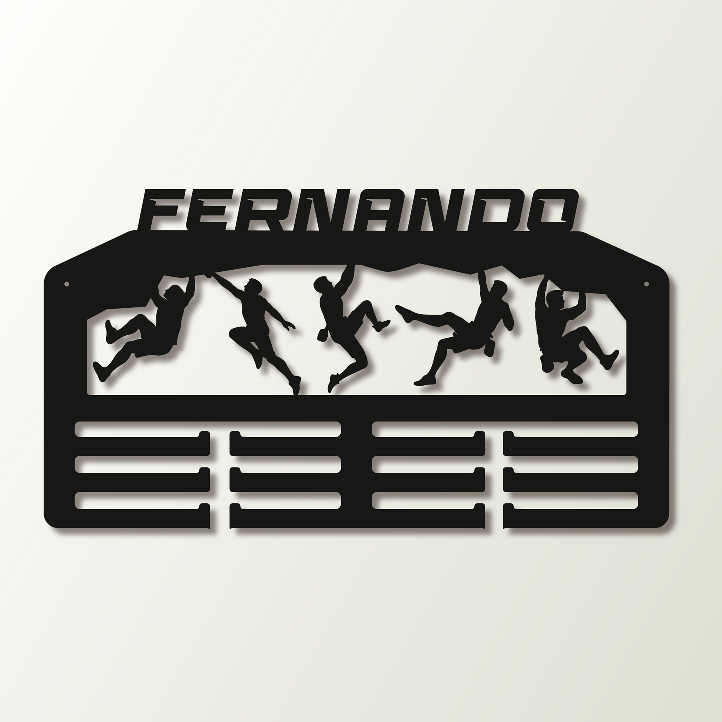 Medallero Escalada de competición personalizado con nombre para  colgar tus medallas, Modelo Summit Grip