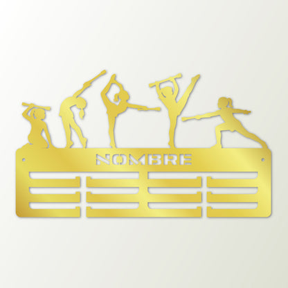 Medallero personalizado Twirling para colgar medallas – Modelo Estrella Twirling
