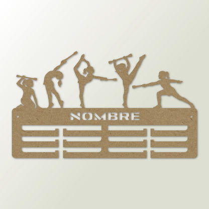 Medallero personalizado Twirling para colgar medallas – Modelo Estrella Twirling