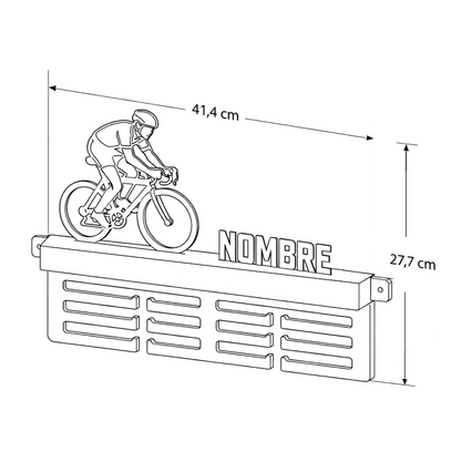 Medallero Ciclismo Personalizado con Nombre