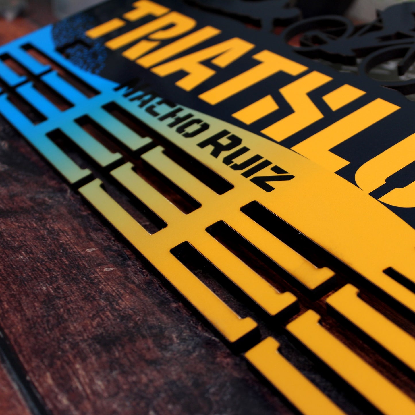 Medallero Triathlón Personalizado con Nombre