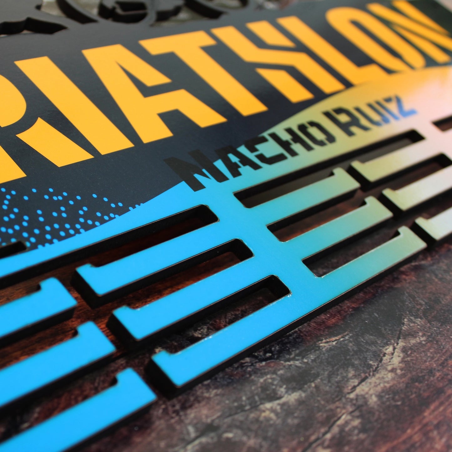 Medallero Triathlón Personalizado con Nombre