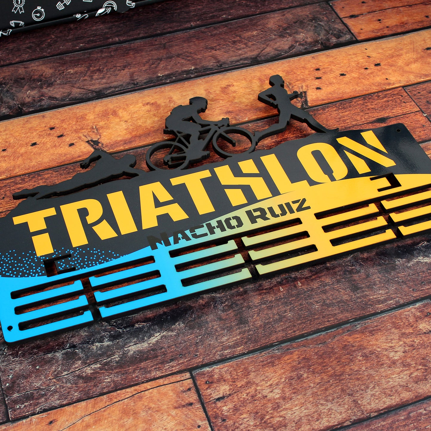 Medallero Triathlón Personalizado con Nombre