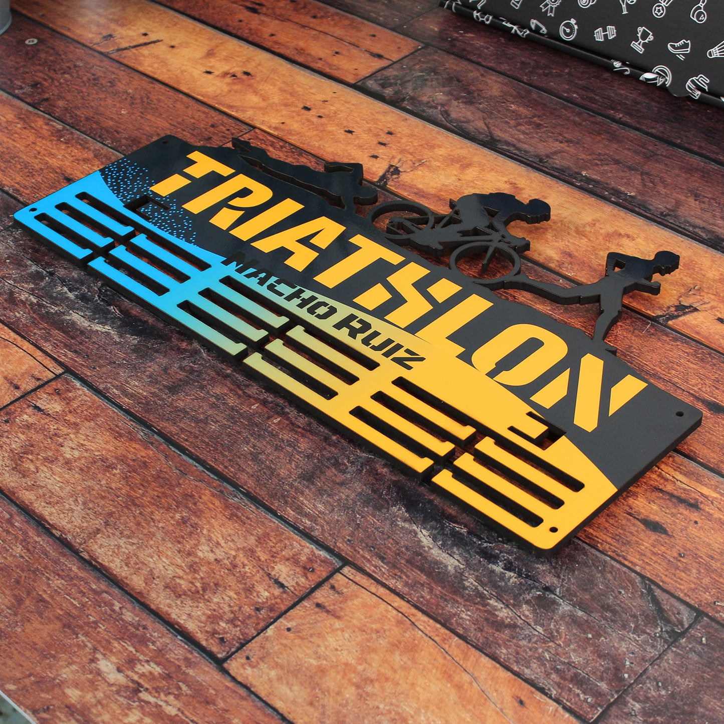 Medallero Triathlón Personalizado con Nombre