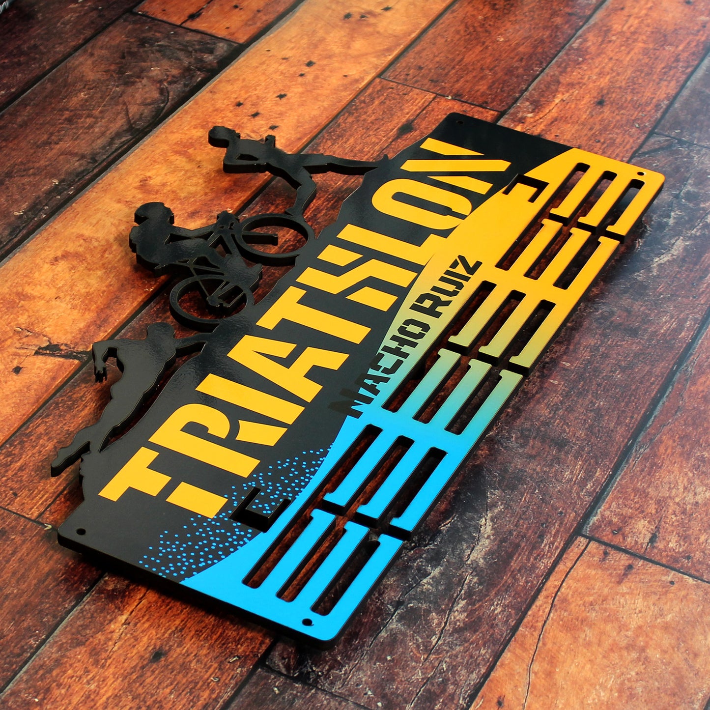 Medallero Triathlón Personalizado con Nombre